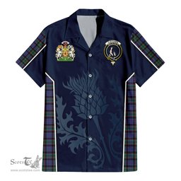 ScotsTee Shop Scottish Fletcher Modern Clan Scottish Crest and Scottish Thistle Sport Tartan Women Casual Shirt - Classic