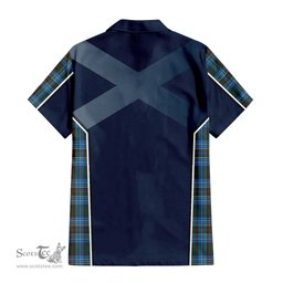 ScotsTee Shop Scottish Cockburn Modern Clan Scottish Crest and Scottish Thistle Sport Tartan Women Casual Shirt - Classic