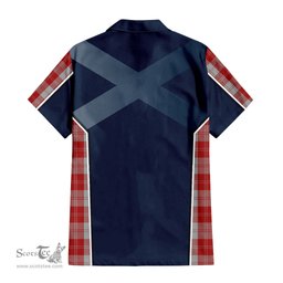 ScotsTee Shop Scottish Erskine Red Clan Scottish Crest and Scottish Thistle Sport Tartan Women Casual Shirt - Classic