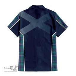 ScotsTee Shop Scottish Douglas Modern Clan Scottish Crest and Scottish Thistle Sport Tartan Women Casual Shirt - Classic