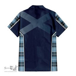 ScotsTee Shop Scottish Clark (Lion) Ancient Clan Scottish Crest and Scottish Thistle Sport Tartan Women Casual Shirt - Classic