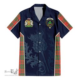 ScotsTee Shop Scottish Grant Ancient Clan Scottish Crest and Scottish Thistle Sport Tartan Women Casual Shirt - Classic