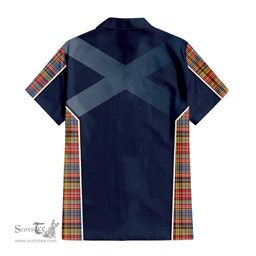 ScotsTee Shop Scottish Drummond of Strathallan Modern Clan Scottish Crest and Scottish Thistle Sport Tartan Women Casual Shirt - Classic