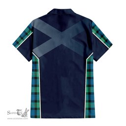 ScotsTee Shop Scottish Gunn Ancient Clan Scottish Crest and Scottish Thistle Sport Tartan Women Casual Shirt - Classic