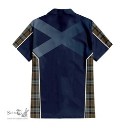 ScotsTee Shop Scottish Graham of Menteith Weathered Clan Scottish Crest and Scottish Thistle Sport Tartan Women Casual Shirt - Classic
