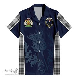 ScotsTee Shop Scottish Glen Clan Scottish Crest and Scottish Thistle Sport Tartan Women Casual Shirt - Classic