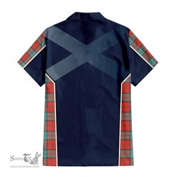 ScotsTee Shop Scottish Dunbar Ancient Clan Scottish Crest and Scottish Thistle Sport Tartan Women Casual Shirt - Classic