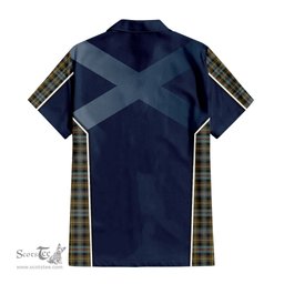 ScotsTee Shop Scottish Farquharson Weathered Clan Scottish Crest and Scottish Thistle Sport Tartan Women Casual Shirt - Classic