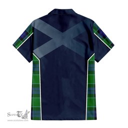 ScotsTee Shop Scottish Haldane Clan Scottish Crest and Scottish Thistle Sport Tartan Women Casual Shirt - Classic