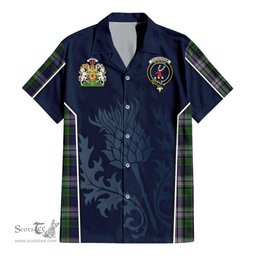 ScotsTee Shop Scottish Colquhoun Dress Clan Scottish Crest and Scottish Thistle Sport Tartan Women Casual Shirt - Classic