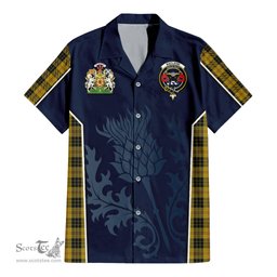 ScotsTee Shop Scottish MacLeod Clan Scottish Crest and Scottish Thistle Sport Tartan Women Casual Shirt - Classic