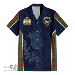 ScotsTee Shop Scottish MacDonald of Kingsburgh Clan Scottish Crest and Scottish Thistle Sport Tartan Women Casual Shirt - Classic