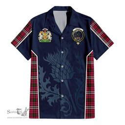 ScotsTee Shop Scottish Little Clan Scottish Crest and Scottish Thistle Sport Tartan Women Casual Shirt - Classic