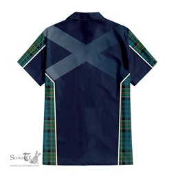 ScotsTee Shop Scottish Kirkpatrick Clan Scottish Crest and Scottish Thistle Sport Tartan Women Casual Shirt - Classic