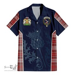 ScotsTee Shop Scottish MacDougall Dress Clan Scottish Crest and Scottish Thistle Sport Tartan Women Casual Shirt - Classic