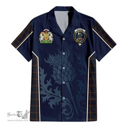ScotsTee Shop Scottish MacLaine of Lochbuie Hunting Clan Scottish Crest and Scottish Thistle Sport Tartan Women Casual Shirt - Classic