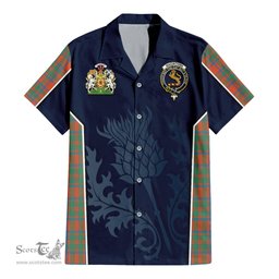 ScotsTee Shop Scottish MacIntosh Ancient Clan Scottish Crest and Scottish Thistle Sport Tartan Women Casual Shirt - Classic