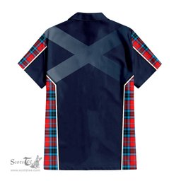 ScotsTee Shop Scottish MacTavish Modern Clan Scottish Crest and Scottish Thistle Sport Tartan Women Casual Shirt - Classic