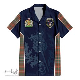 ScotsTee Shop Scottish MacDougall Ancient Clan Scottish Crest and Scottish Thistle Sport Tartan Women Casual Shirt - Classic