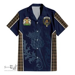 ScotsTee Shop Scottish MacKenzie Hunting Clan Scottish Crest and Scottish Thistle Sport Tartan Women Casual Shirt - Classic