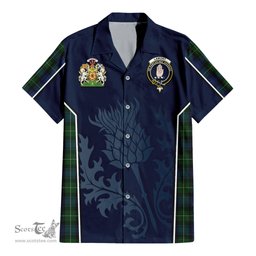 ScotsTee Shop Scottish Lamont #2 Clan Scottish Crest and Scottish Thistle Sport Tartan Women Casual Shirt - Classic