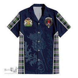 ScotsTee Shop Scottish MacNaughton Dress Clan Scottish Crest and Scottish Thistle Sport Tartan Women Casual Shirt - Classic