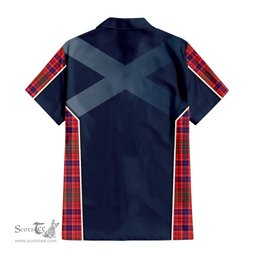 ScotsTee Shop Scottish Lumsden Modern Clan Scottish Crest and Scottish Thistle Sport Tartan Women Casual Shirt - Classic