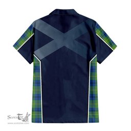 ScotsTee Shop Scottish Johnstone-Johnston Ancient Clan Scottish Crest and Scottish Thistle Sport Tartan Women Casual Shirt - Classic