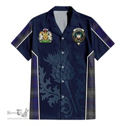 ScotsTee Shop Scottish Kinnaird Clan Scottish Crest and Scottish Thistle Sport Tartan Women Casual Shirt - Classic