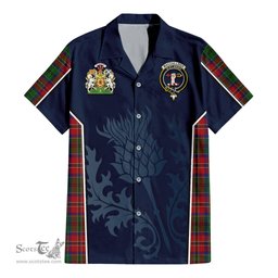 ScotsTee Shop Scottish MacCulloch Clan Scottish Crest and Scottish Thistle Sport Tartan Women Casual Shirt - Classic