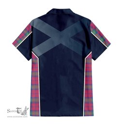ScotsTee Shop Scottish Lindsay Ancient Clan Scottish Crest and Scottish Thistle Sport Tartan Women Casual Shirt - Classic