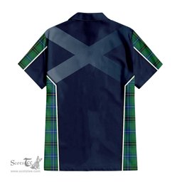 ScotsTee Shop Scottish Henderson Ancient Clan Scottish Crest and Scottish Thistle Sport Tartan Women Casual Shirt - Classic