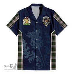 ScotsTee Shop Scottish MacKinnon Dress Clan Scottish Crest and Scottish Thistle Sport Tartan Women Casual Shirt - Classic