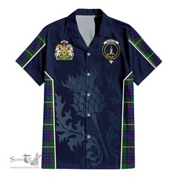 ScotsTee Shop Scottish MacIntyre Hunting Modern Clan Scottish Crest and Scottish Thistle Sport Tartan Women Casual Shirt - Classic