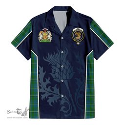 ScotsTee Shop Scottish Hay Hunting Clan Scottish Crest and Scottish Thistle Sport Tartan Women Casual Shirt - Classic