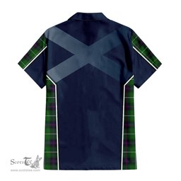 ScotsTee Shop Scottish MacDonald of The Isles Clan Scottish Crest and Scottish Thistle Sport Tartan Women Casual Shirt - Classic