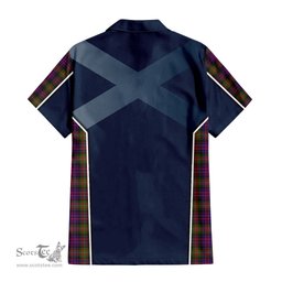 ScotsTee Shop Scottish MacDonell of Glengarry Modern Clan Scottish Crest and Scottish Thistle Sport Tartan Women Casual Shirt - Classic