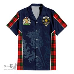 ScotsTee Shop Scottish Kerr Modern Clan Scottish Crest and Scottish Thistle Sport Tartan Women Casual Shirt - Classic