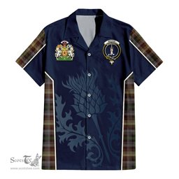 ScotsTee Shop Scottish MacKay of Strathnaver Clan Scottish Crest and Scottish Thistle Sport Tartan Women Casual Shirt - Classic