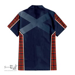 ScotsTee Shop Scottish Innes Modern Clan Scottish Crest and Scottish Thistle Sport Tartan Women Casual Shirt - Classic