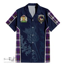 ScotsTee Shop Scottish MacDonald Dress Modern Clan Scottish Crest and Scottish Thistle Sport Tartan Women Casual Shirt - Classic