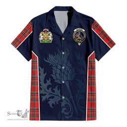 ScotsTee Shop Scottish MacBain Clan Scottish Crest and Scottish Thistle Sport Tartan Women Casual Shirt - Classic