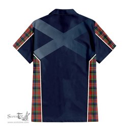 ScotsTee Shop Scottish MacPherson Ancient Clan Scottish Crest and Scottish Thistle Sport Tartan Women Casual Shirt - Classic