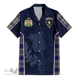 ScotsTee Shop Scottish Livingston Dress Clan Scottish Crest and Scottish Thistle Sport Tartan Women Casual Shirt - Classic