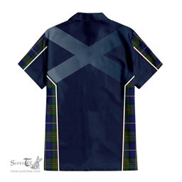 ScotsTee Shop Scottish MacLeod of Harris Modern Clan Scottish Crest and Scottish Thistle Sport Tartan Women Casual Shirt - Classic