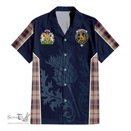 ScotsTee Shop Scottish MacPherson Hunting Ancient Clan Scottish Crest and Scottish Thistle Sport Tartan Women Casual Shirt - Classic