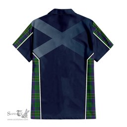 ScotsTee Shop Scottish Hunter of Hunterston Clan Scottish Crest and Scottish Thistle Sport Tartan Women Casual Shirt - Classic