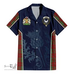 ScotsTee Shop Scottish Leask Clan Scottish Crest and Scottish Thistle Sport Tartan Women Casual Shirt - Classic