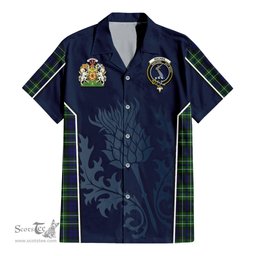 ScotsTee Shop Scottish MacNeil of Colonsay Modern Clan Scottish Crest and Scottish Thistle Sport Tartan Women Casual Shirt - Classic