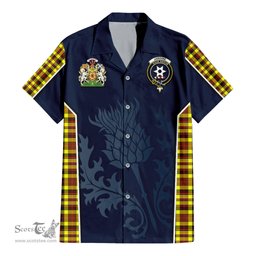 ScotsTee Shop Scottish Jardine Modern Clan Scottish Crest and Scottish Thistle Sport Tartan Women Casual Shirt - Classic